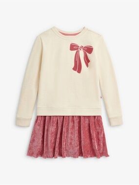 NWOT Appaman Cream Bow sweatshirt dress size 10